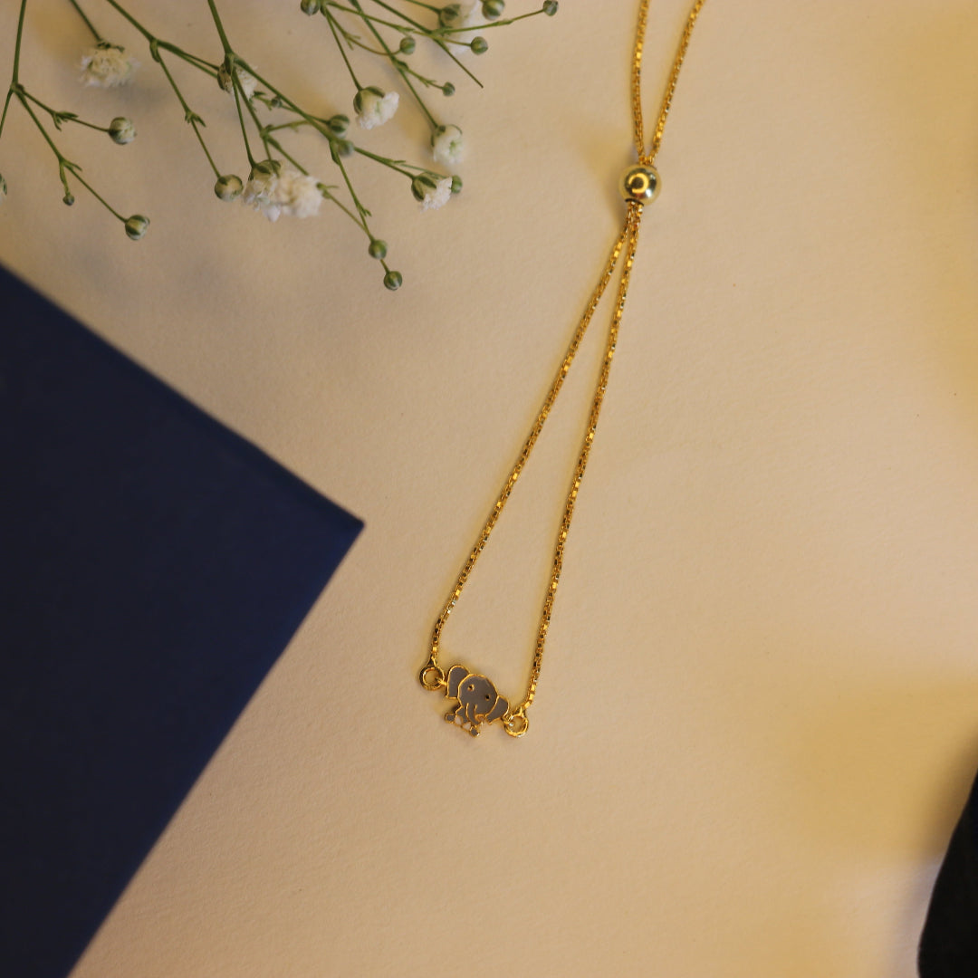 Elephant enamel slider Bracelet