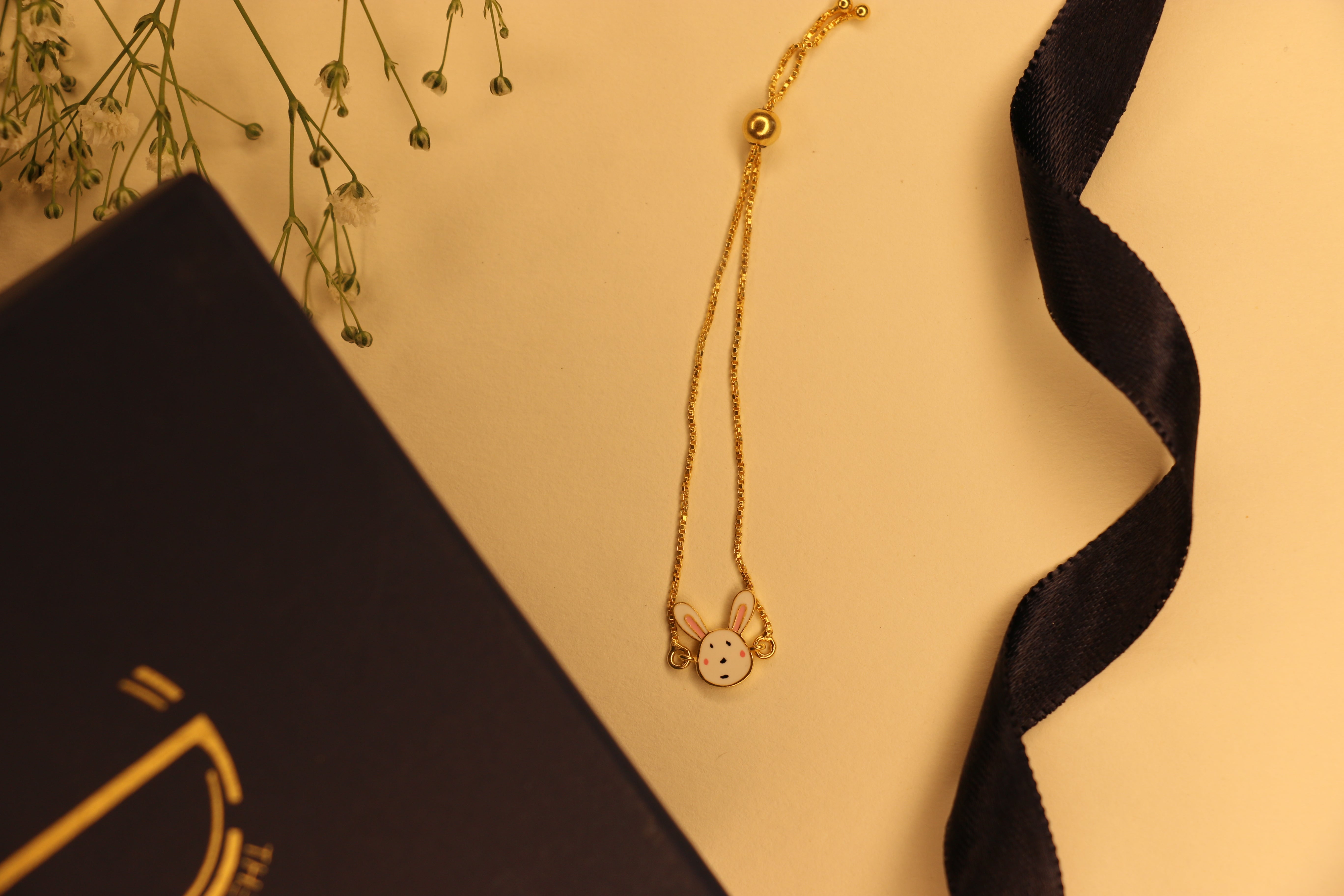 Bunny enamel slider Bracelet