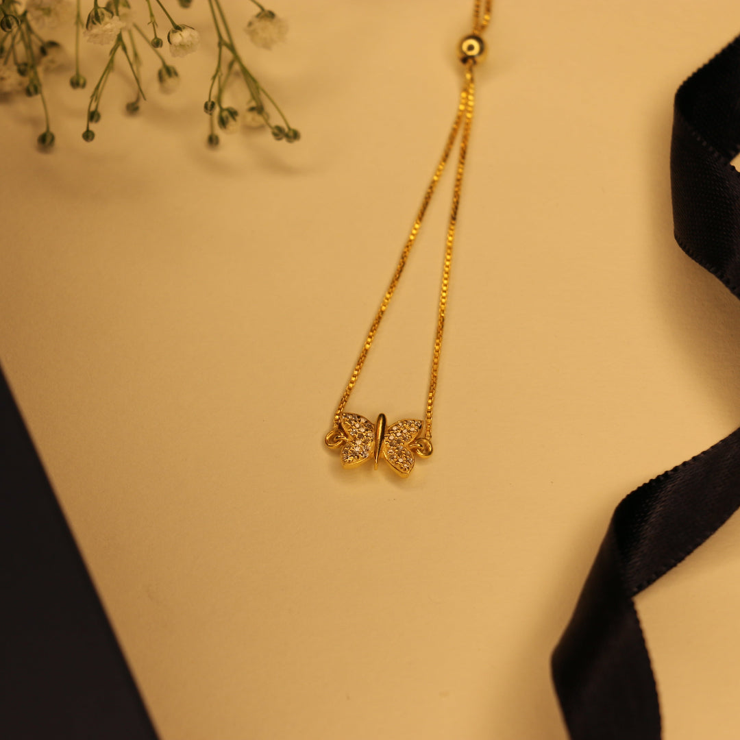 Cz butterfly slider Bracelet