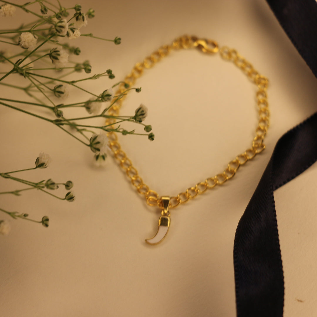 Enamel Sword charm bracelet
