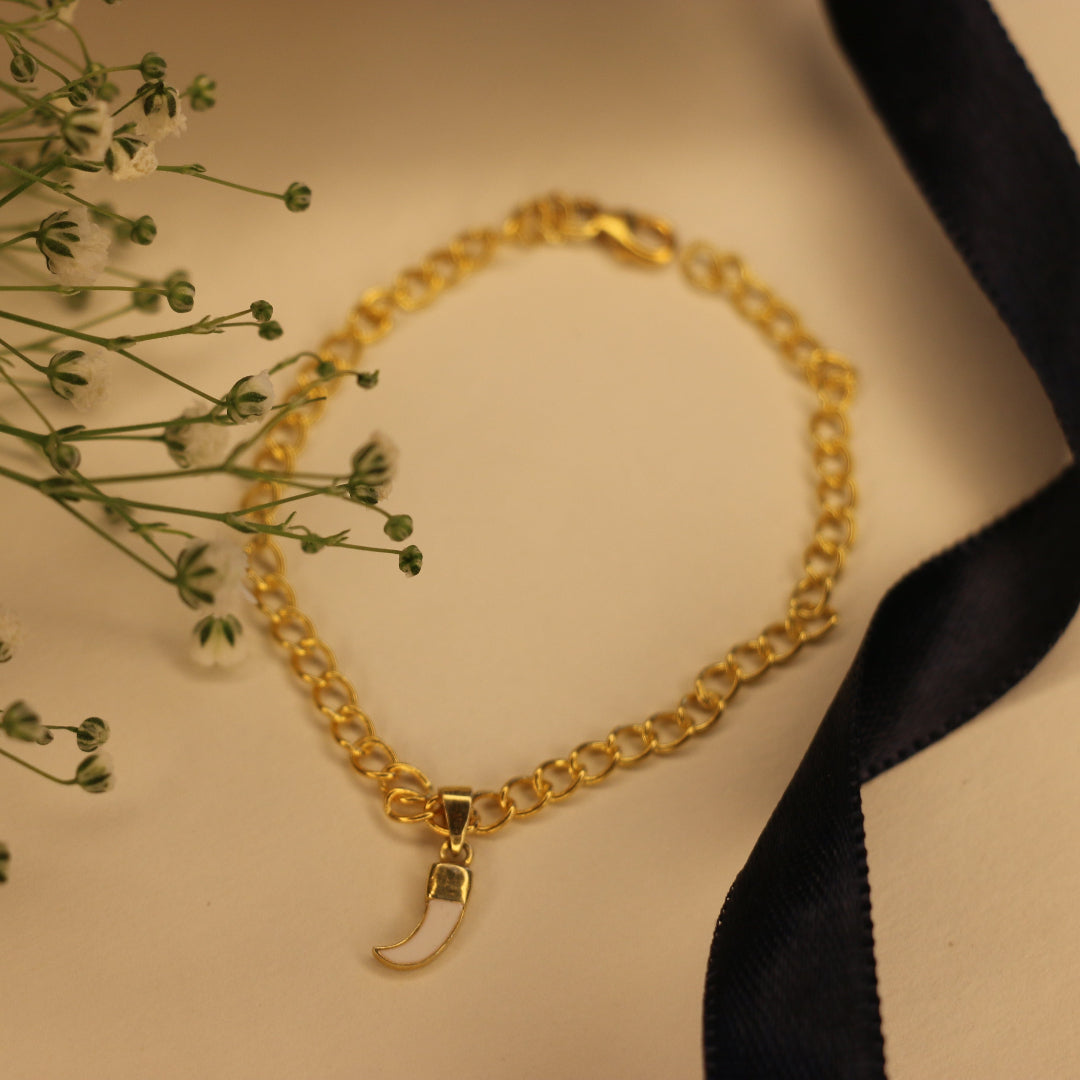 Enamel Sword charm bracelet