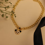 Enamel Panda charm bracelet