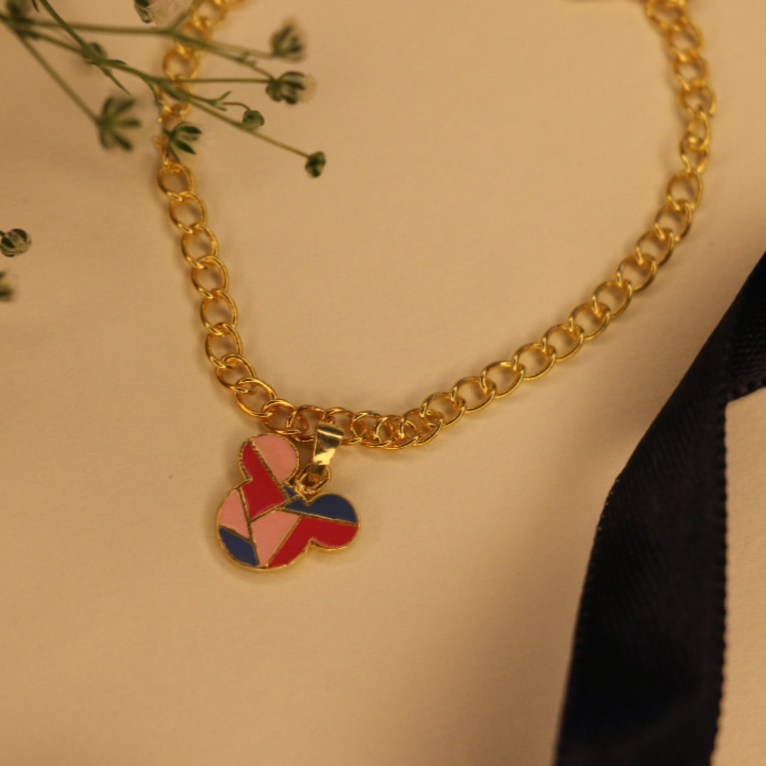 Enamel Mickey charm bracelet