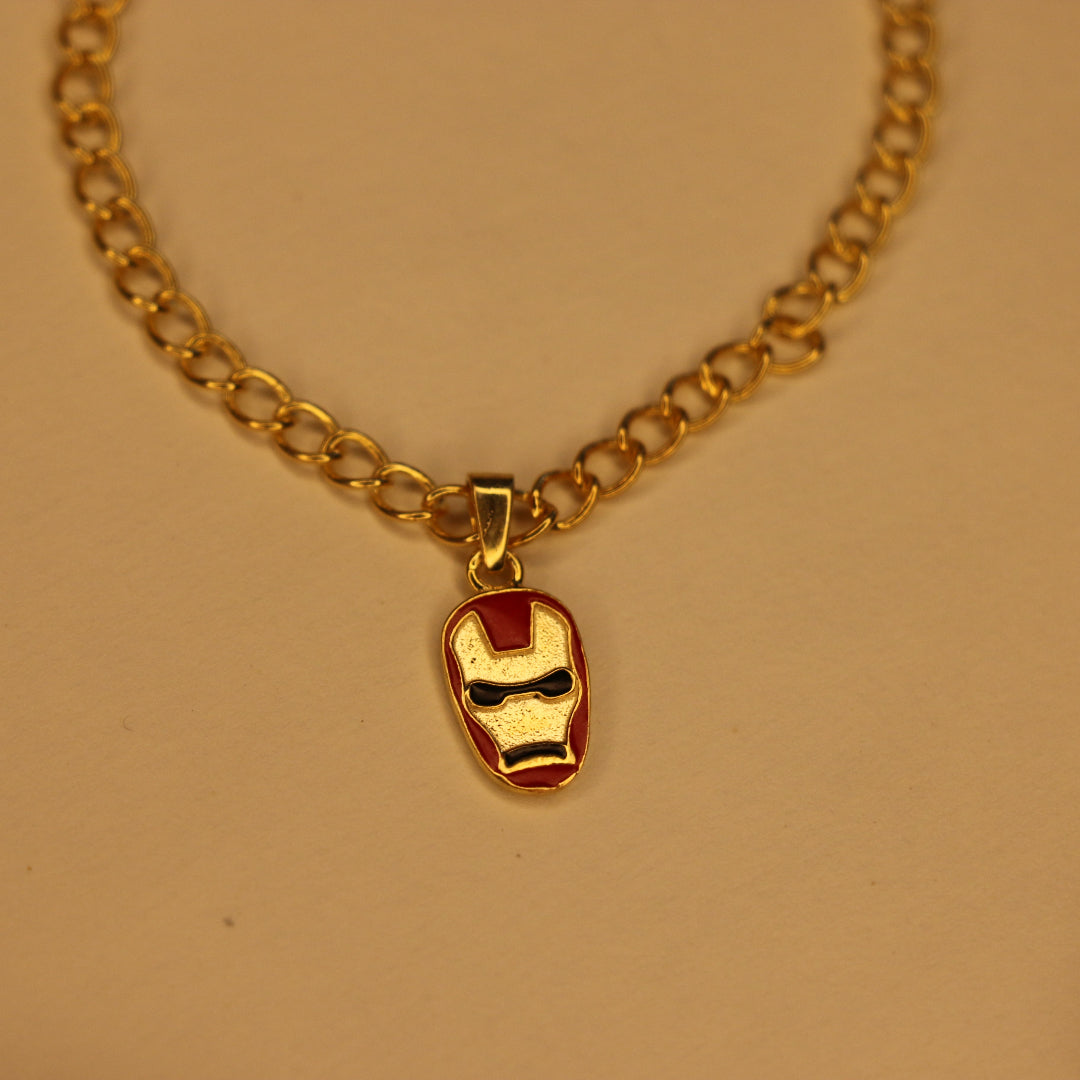 Enamel Iron-man charm bracelet