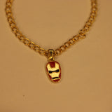 Enamel Iron-man charm bracelet