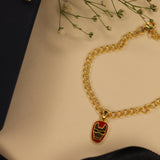 Enamel Iron-man charm bracelet