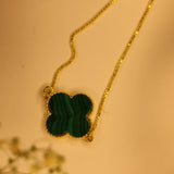 Malachite clover slider Bracelet