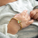 Teddy Silver adjustable kids bangle