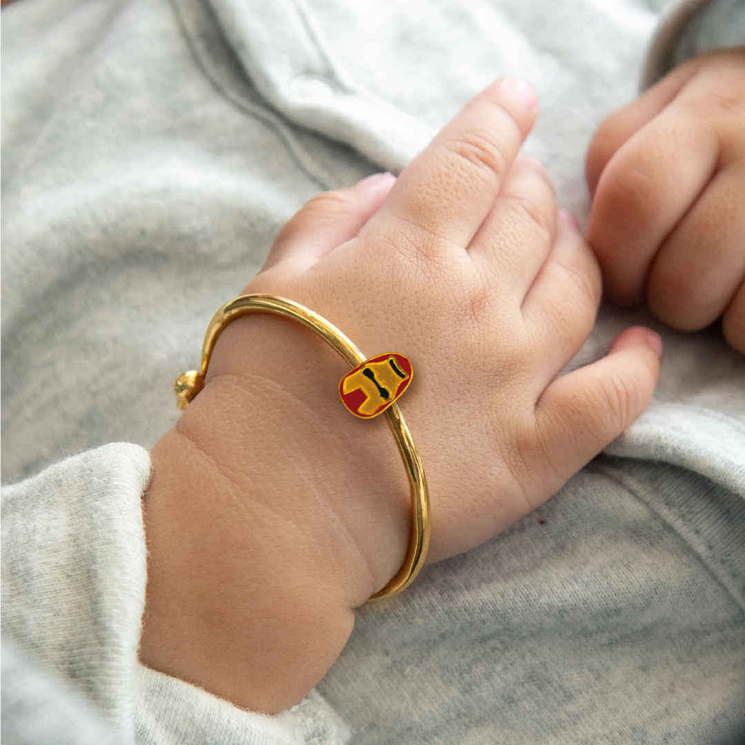 Ironman Silver adjustable kids bangle