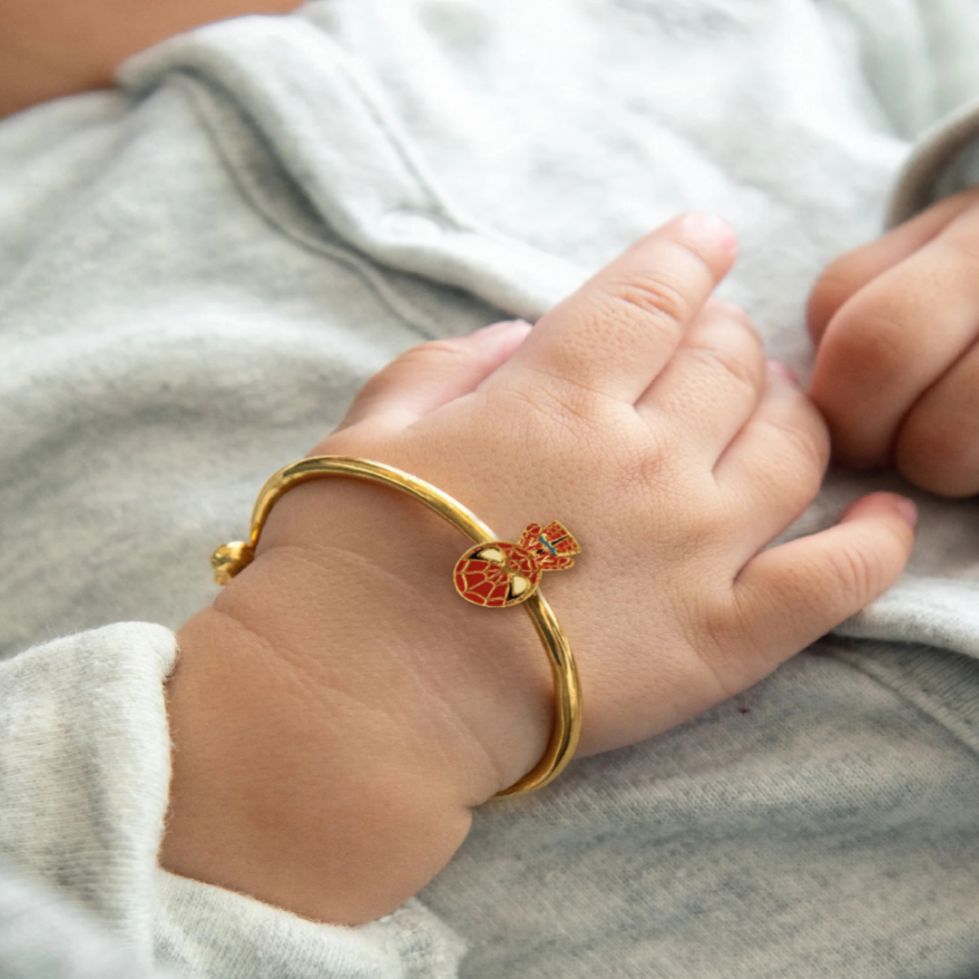 Spiderman Silver adjustable kids bangle
