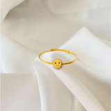Smiley Silver adjustable kids bangle