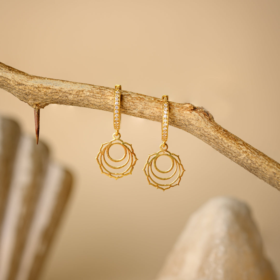 Sacral Chakra Cz hoops