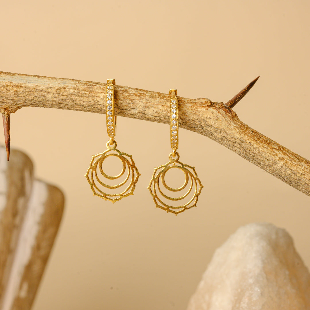 Sacral Chakra Cz hoops