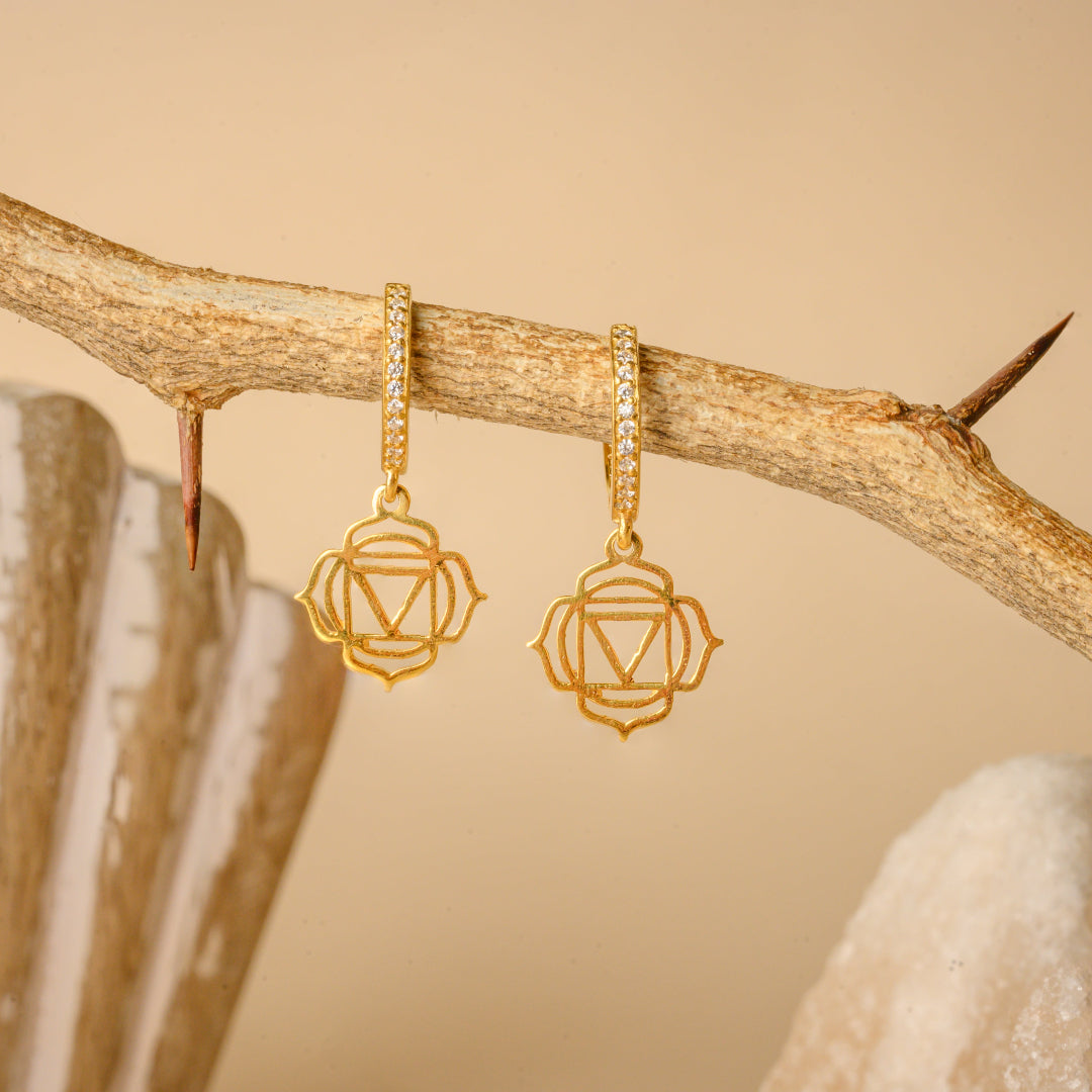 Root Chakra Cz hoops