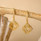Root Chakra Cz hoops