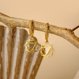 Solar Plexus Chakra Cz hoops