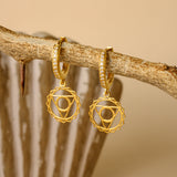 Throat Chakra Cz hoops