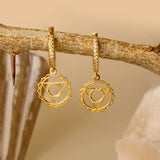Throat Chakra Cz hoops