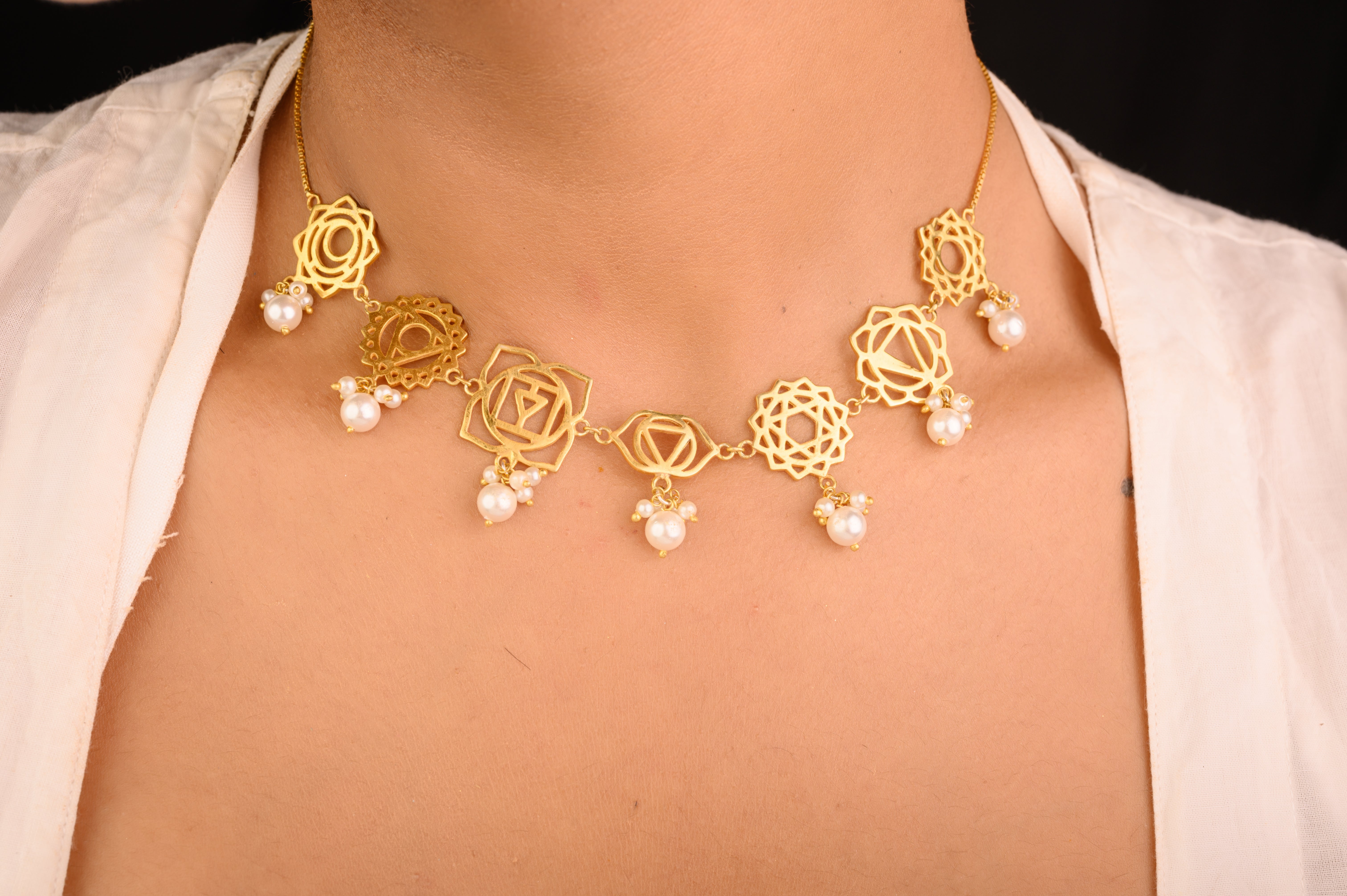 The seven chakras Choker/ mathapatti
