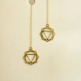 Solar Plexus Chakra Threader Earrings