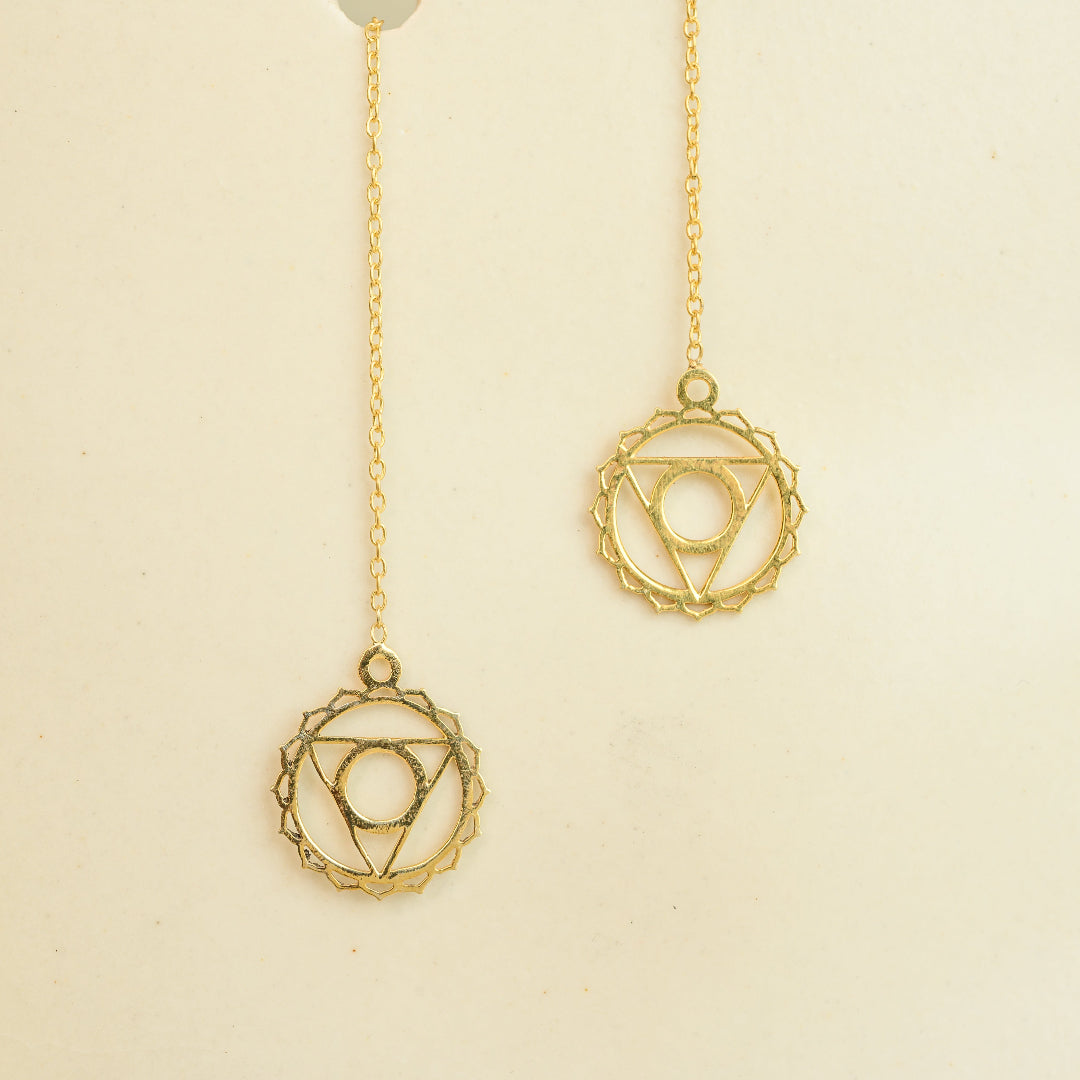 Throat Chakra Threader Earrings