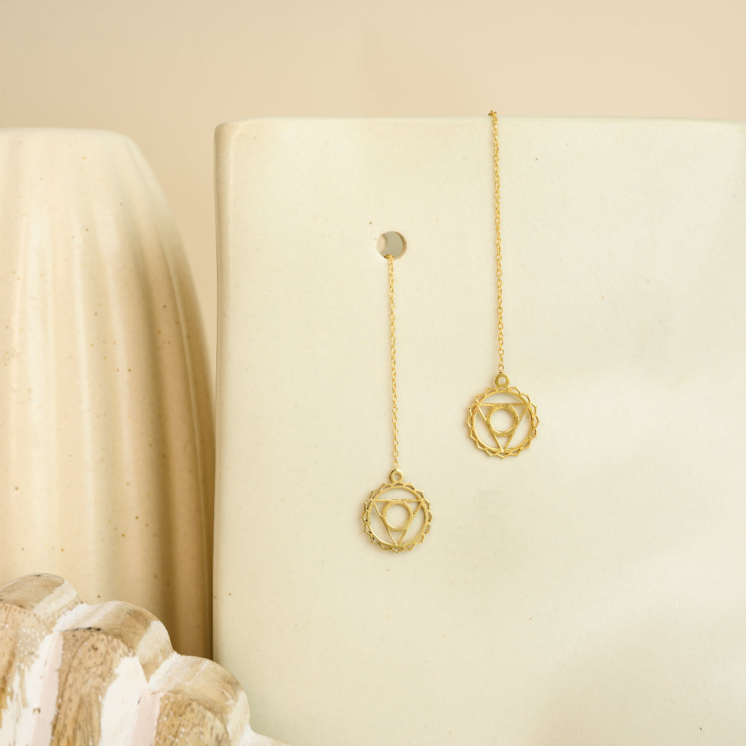 Throat Chakra Threader Earrings