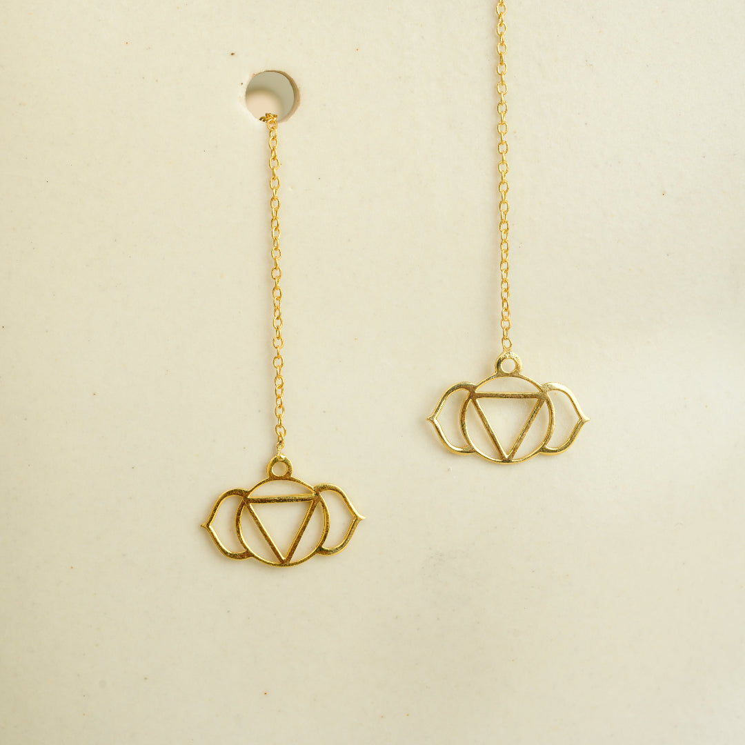 Third eye Chakra Threader Earrings