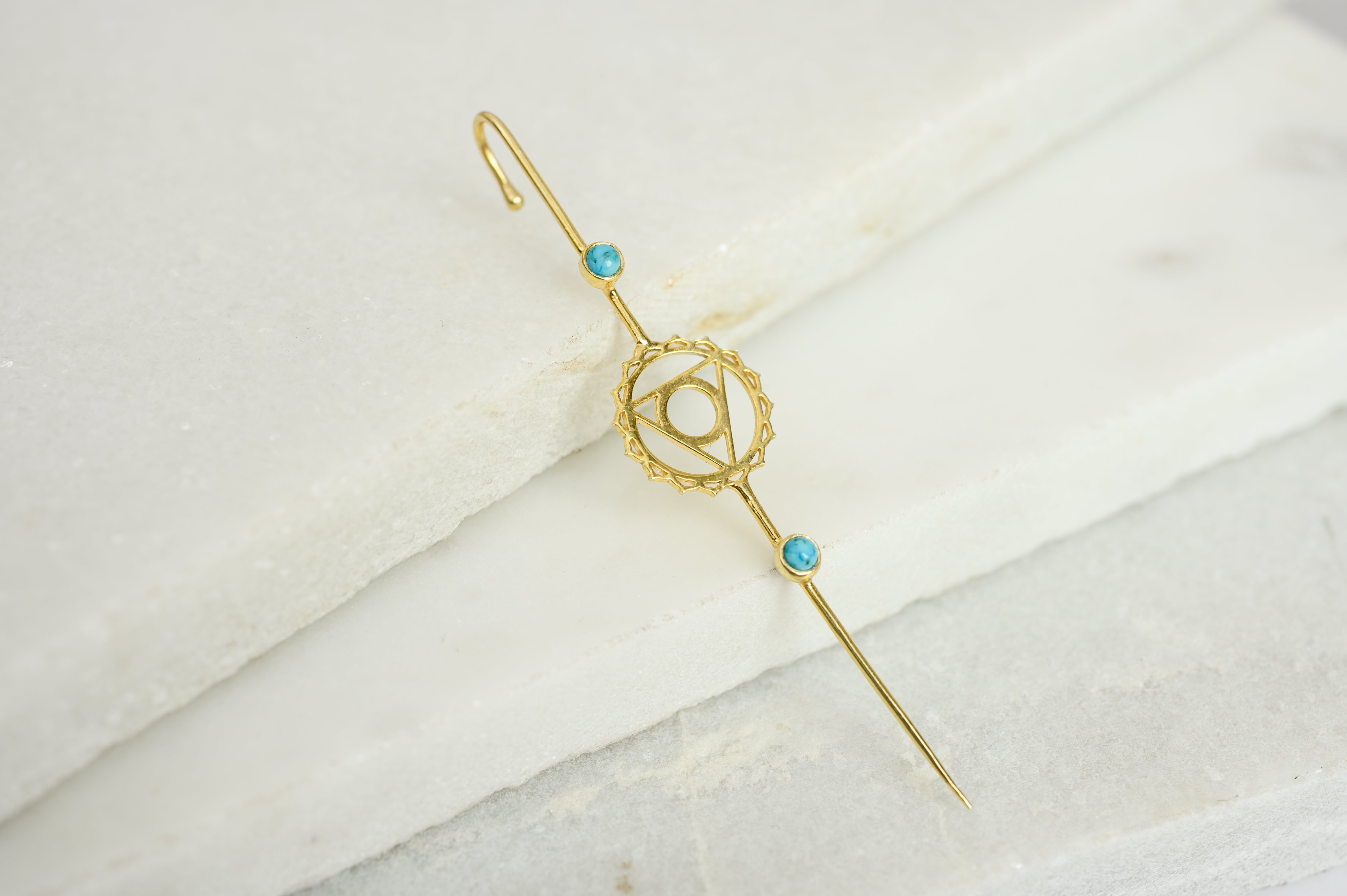 Throat Chakra Ear Pin
