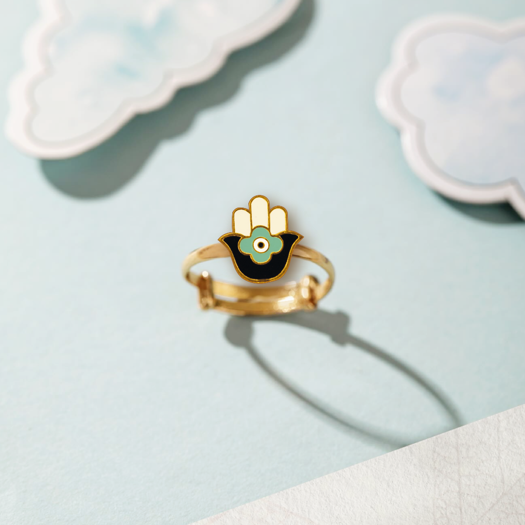 Hamsa kids adjustable ring