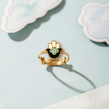 Hamsa kids adjustable ring