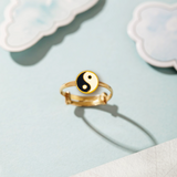 Yin-Yang kids adjustable ring