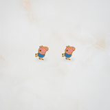 Peppa pig ear studs