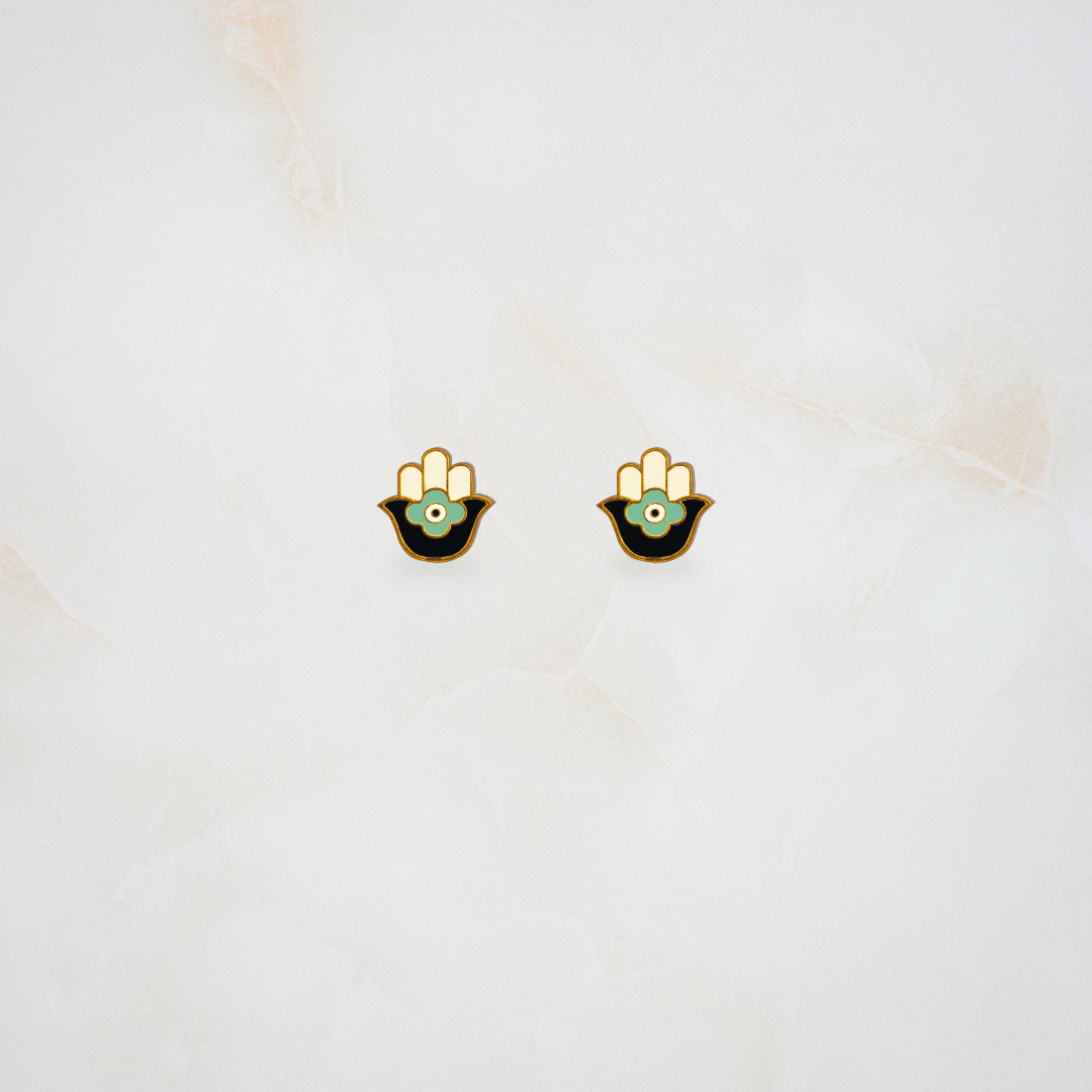 Hamsa ear studs