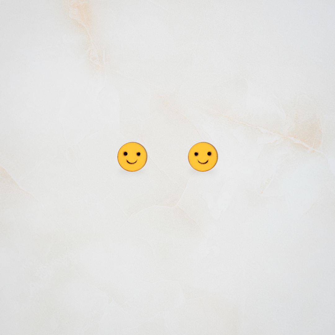 Smiley ear studs