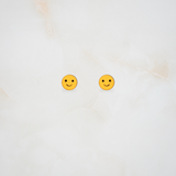 Smiley ear studs