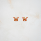 Butterfly enamel necklace set