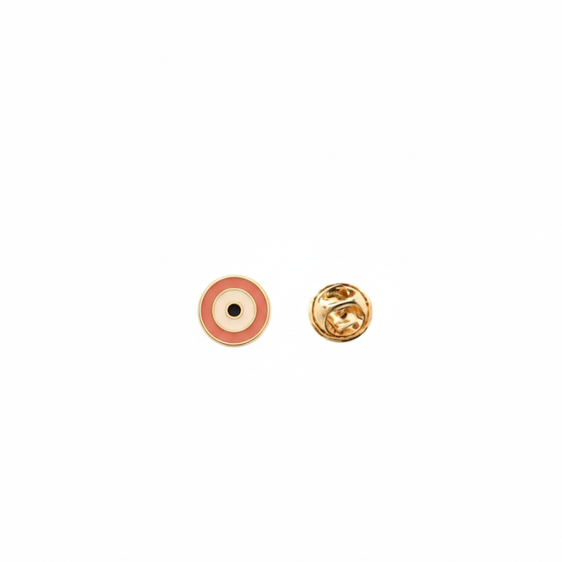 Evil eye Pastel pink lapel pin