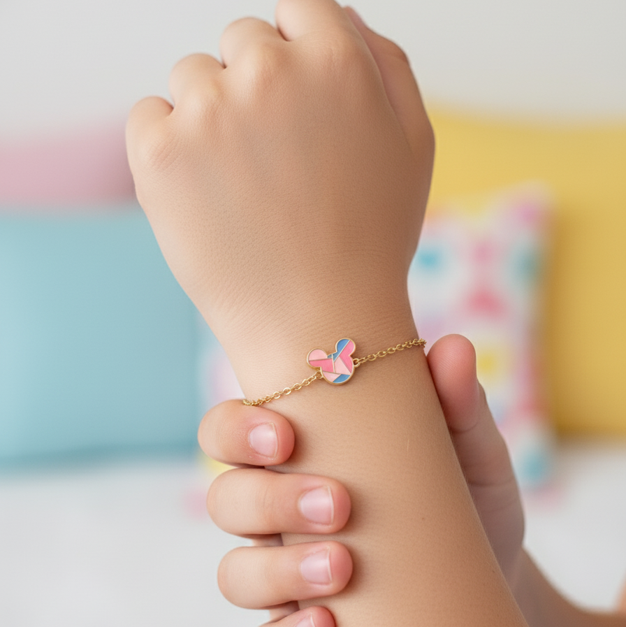 Mickey enamel Flexible Chain Bracelet