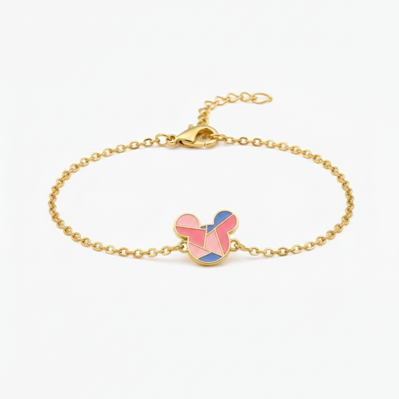 Mickey enamel Flexible Chain Bracelet