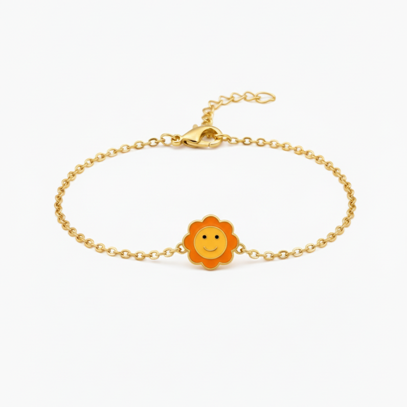 Sun enamel Flexible Chain Bracelet