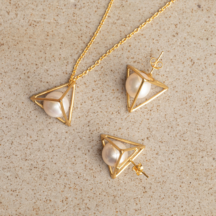 Pyramid Necklace Set