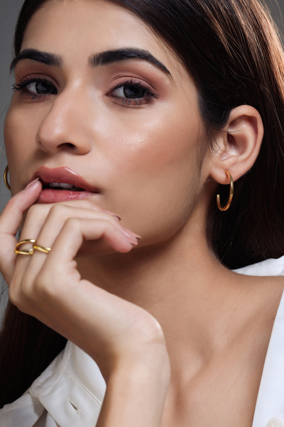 Sleek dainty hoops