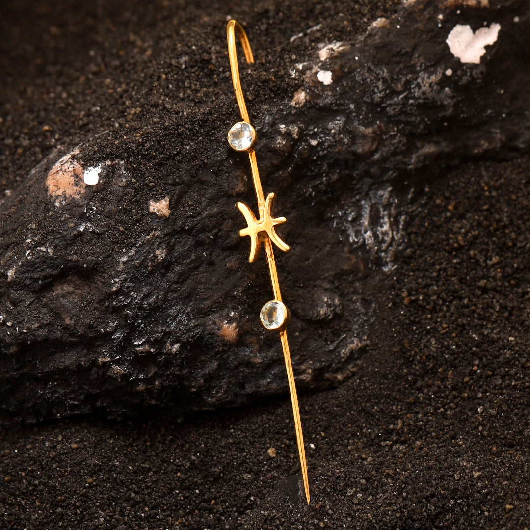 Pisces ear pin