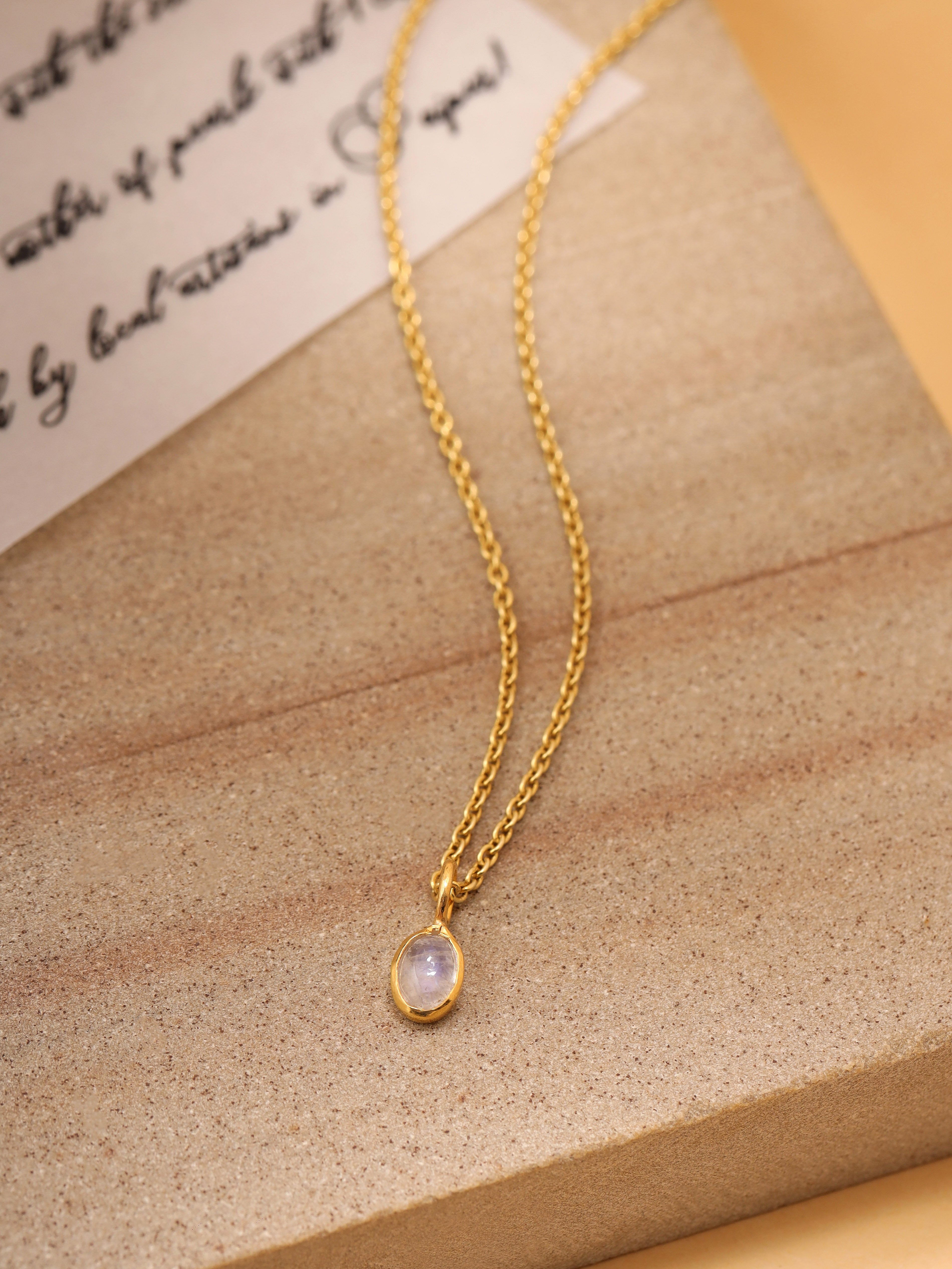 Moonstone charm pendant