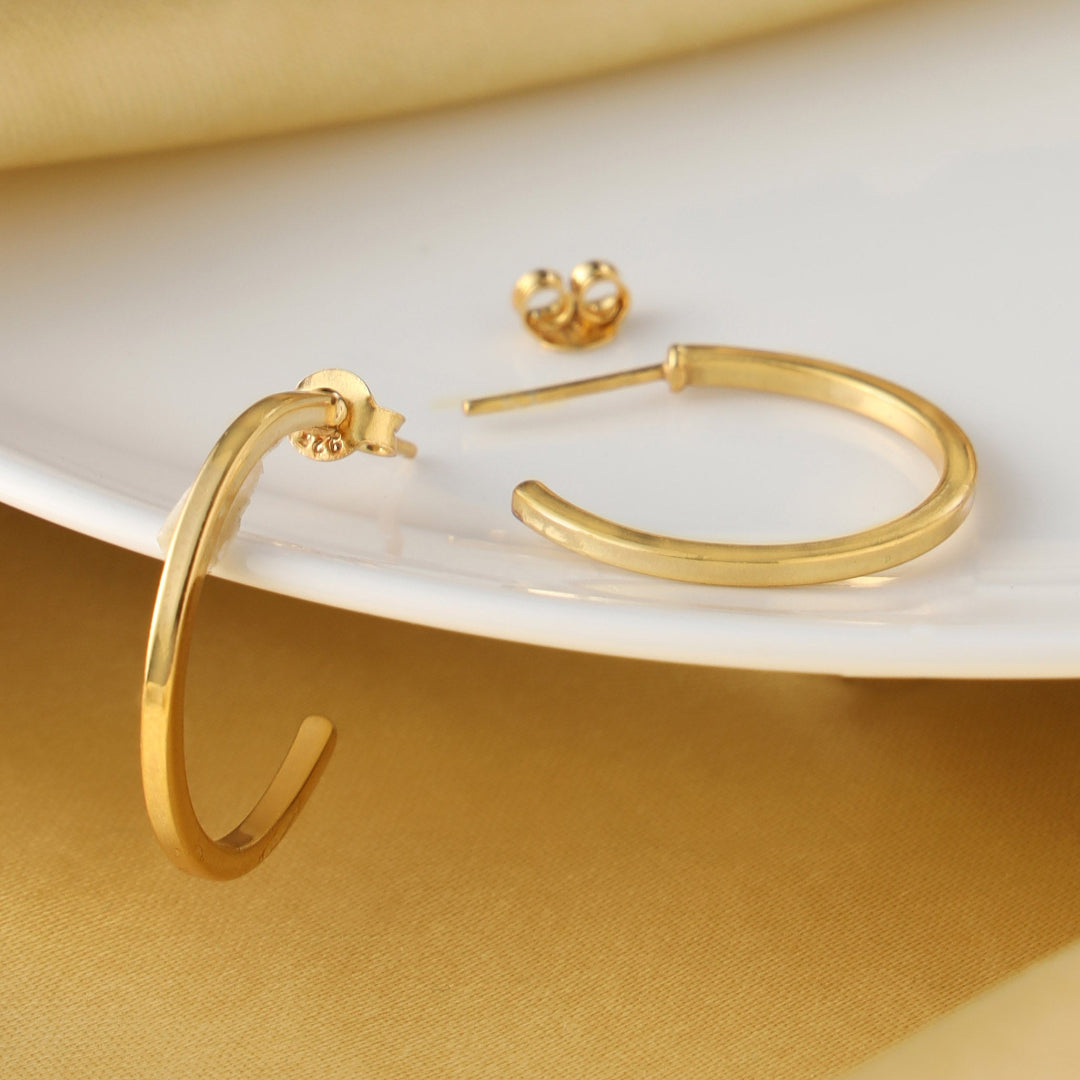 Sleek dainty hoops