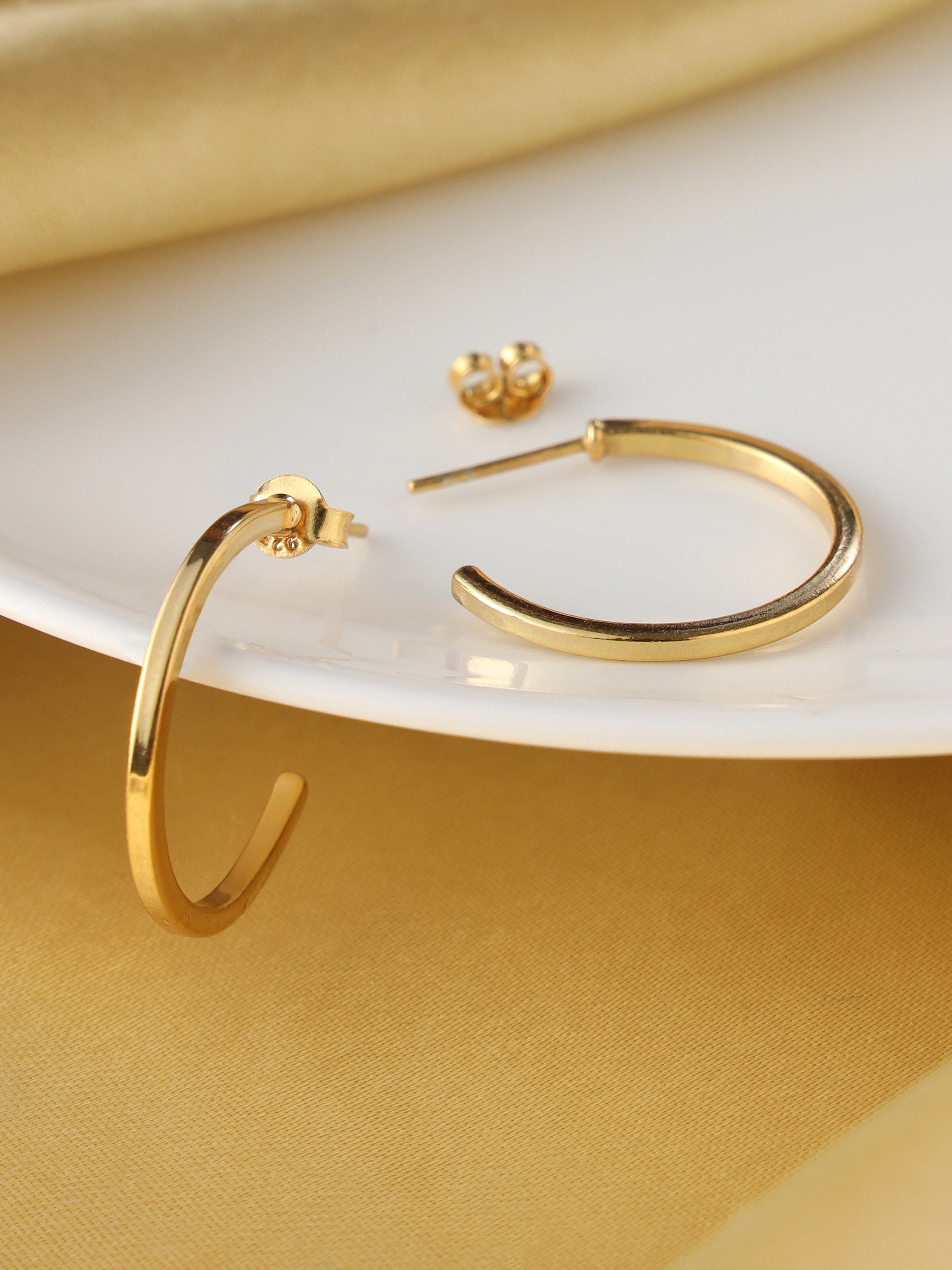 Sleek dainty hoops