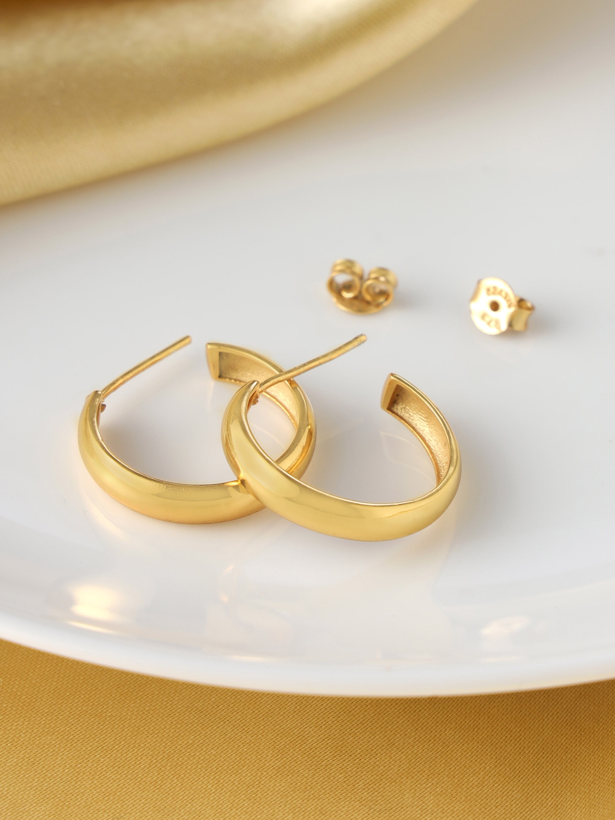 Broad dainty hoops