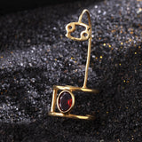 Cancer Nail Ring with birthstone