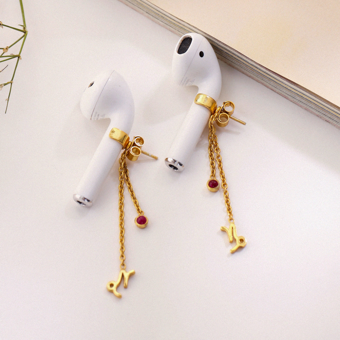 Capricorn charm airpods earrings