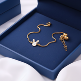 Bunny 92.5 silver anklet for baby girl